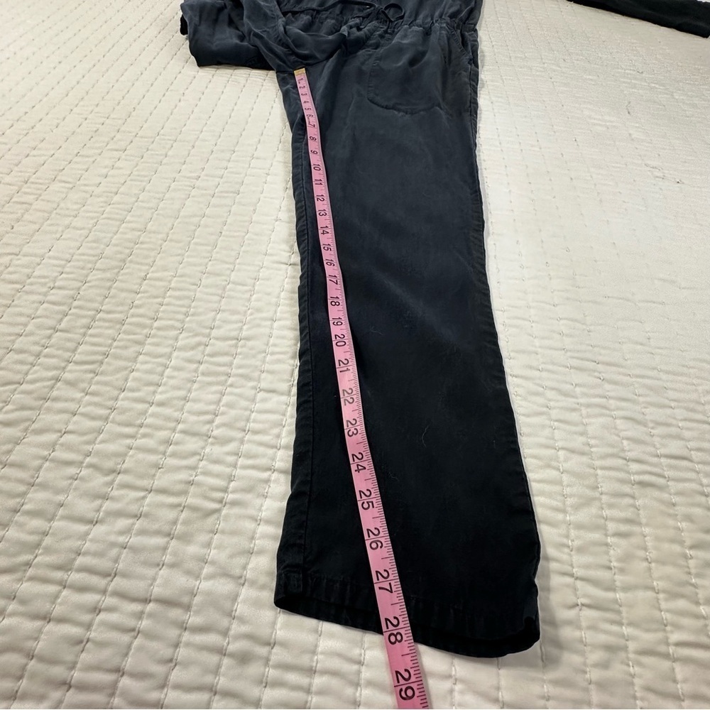 Anthropologie Cloth & Stone 100% Tencell Tyocell Long Sleeves Black Jumpsuit - Picture 5 of 14